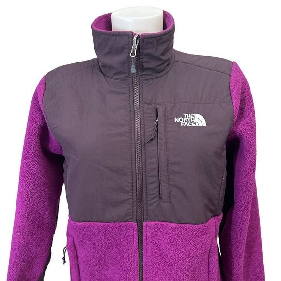 The North Face Women's Full Zip Fleece Jacket, Pink Purple colorblock size small - Picture 2 of 9